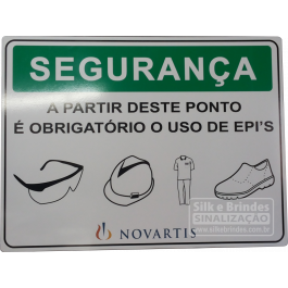 Placa Segurança Epi's Obrigatórios