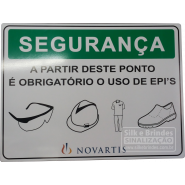 Placa Segurança Epi's Obrigatórios